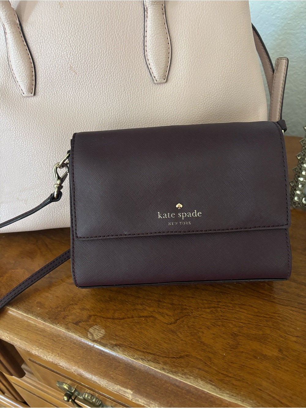 Kate Spade Plum Leather Crossbody Purse